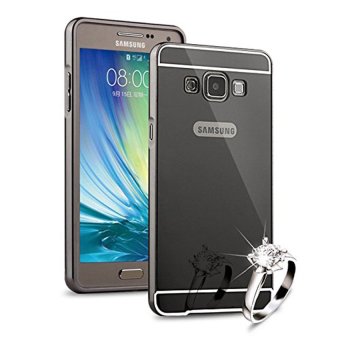 Gambar Case for Samsung Galaxy Mega 5.8 (I9152) Alumunium Bumper WithMirror Backdoor Slide  Hitam