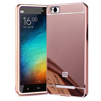 Gambar Case For Xiaomi Mi4C Bumper Slide Mirror   Rose Gold