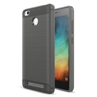 Gambar Case For Xiaomi Redmi 3 Pro Armor Slim Carbon Fiber Texture Brushed  GREY