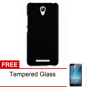 Gambar Case For Xiaomi Redmi Note 2 Frosted Shell Series   Hitam + GratisTempered Glass