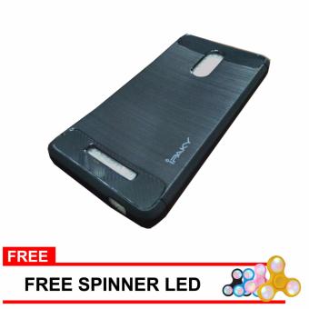 Gambar Case Ipaky Soft Untuk Xiaomi Redmi Note 3   Note 3 Pro CarbonSeries   Black + Free Spinner LED