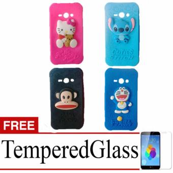 Gambar Case Karakter 3D For Samsung Galaxy J7 Prime + Free TemperredGlass  Random