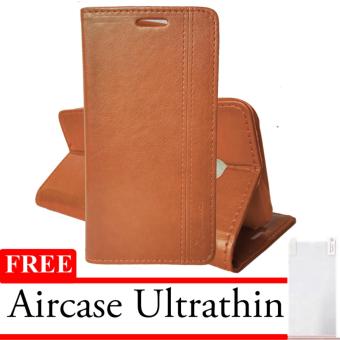 Gambar Case Leather Eve For Iphone 5s G + Free Ultrathin   Brown