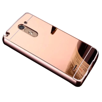 Gambar Case Metal for LG G3 Stylus Aluminium Bumper With Mirror BackdoorSlide   Rose Gold