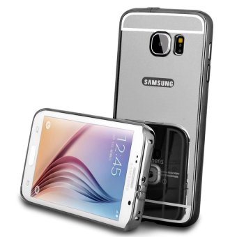 Gambar Case Mirror Aluminium Bumper For Samsung Galaxy J1 2016   Black