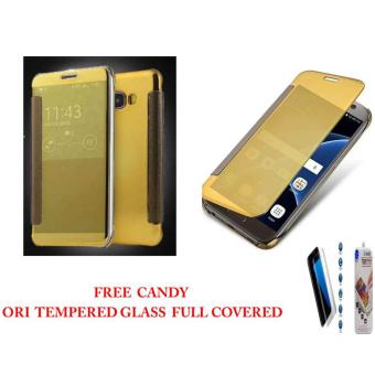 Gambar Case Mirror Flifcase Cover S View Transparan Auto Lock SamsungGalaxy S8 PLUS Cover S View Transparan Auto Lock Casing Hp  GOLDFREE CANDY ORIGINAL TEMPERED GLASS FULL COVERED