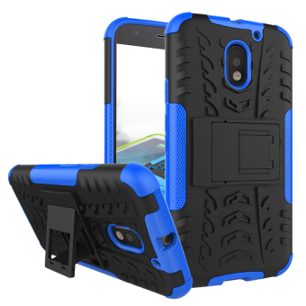 Gambar Case Moto E3 Power Rugged Armor With Kickstand   Biru