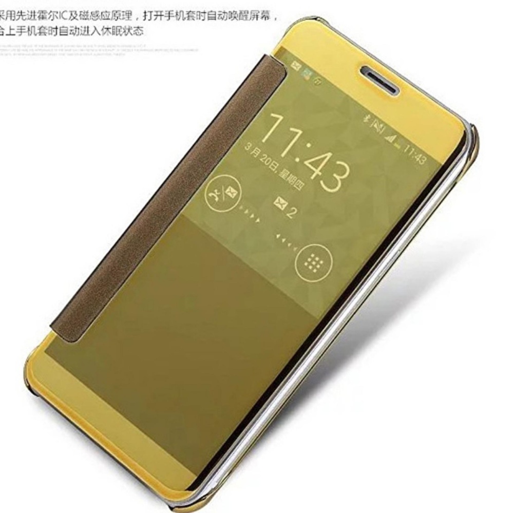 Case Samsung Galaxy S7 Edge Flipcase Flip Mirror Cover S View Transparan Auto .