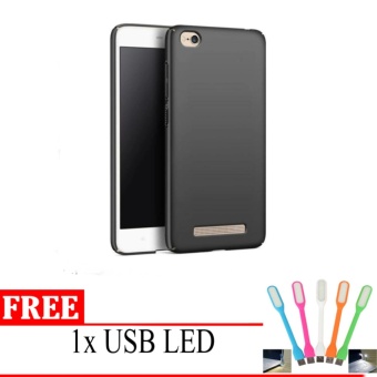 Case Slim Black doff Matte for Xiaomi Redmi 4A Anti minyak + free1x Lampu USB  