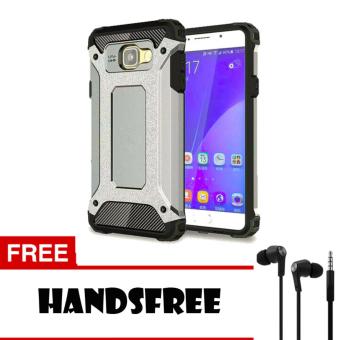 Gambar Case Tough Armor Carbon for Samsung Galaxy A5 2017 Series   Silver+ Free Handsfree