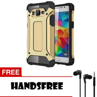 Gambar Case Tough Armor Carbon for Samsung Galaxy J1 2016   Gold + Free Handsfree