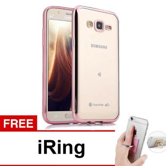 Gambar Case Ultrathin Shining Chrome Untuk Samsung Galaxy J5 Duos Lama  J5 2015   Rose Gold   Free iRing