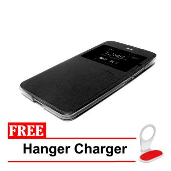 Gambar Casing Flip Cover Premium Leather Case for Samsung Galaxy J7 Prime+ Free Hanger Charger