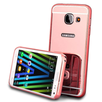 Gambar Casing Metal Bumper Mirror for Samsung Galaxy A3 2016 (A310)   RoseGold