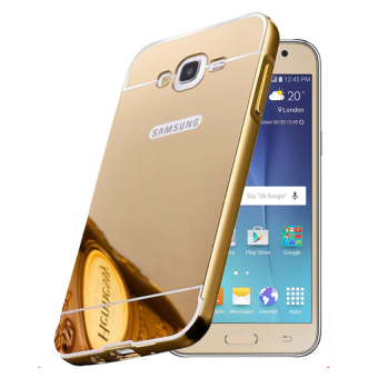 Casing Metal Bumper Mirror for Samsung Galaxy J2 - Gold  