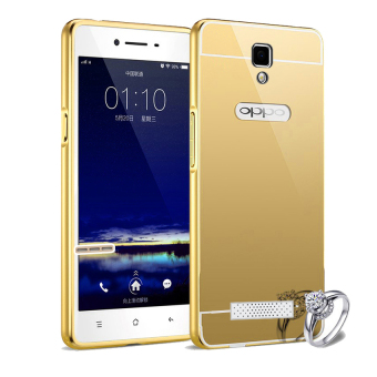 Gambar Casing Oppo Neo 3   R831K Casing Bumper Mirror   Gold