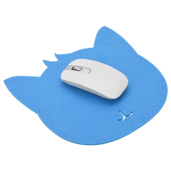 Gambar Cat bentuk anti Static Felts tabel Mouse Pad kantor Tahan Debu meja Pads (biru)