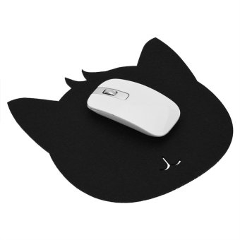 Gambar Cat Shape Anti static Felts Table Mouse Pad Dust proof Desk PadsBlack   intl