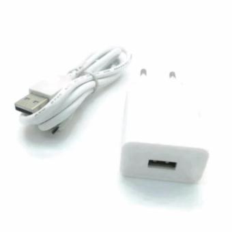 Charger Plus Kabel Data USB for OPPO F1s ORIGINIAL 100% - Putih  