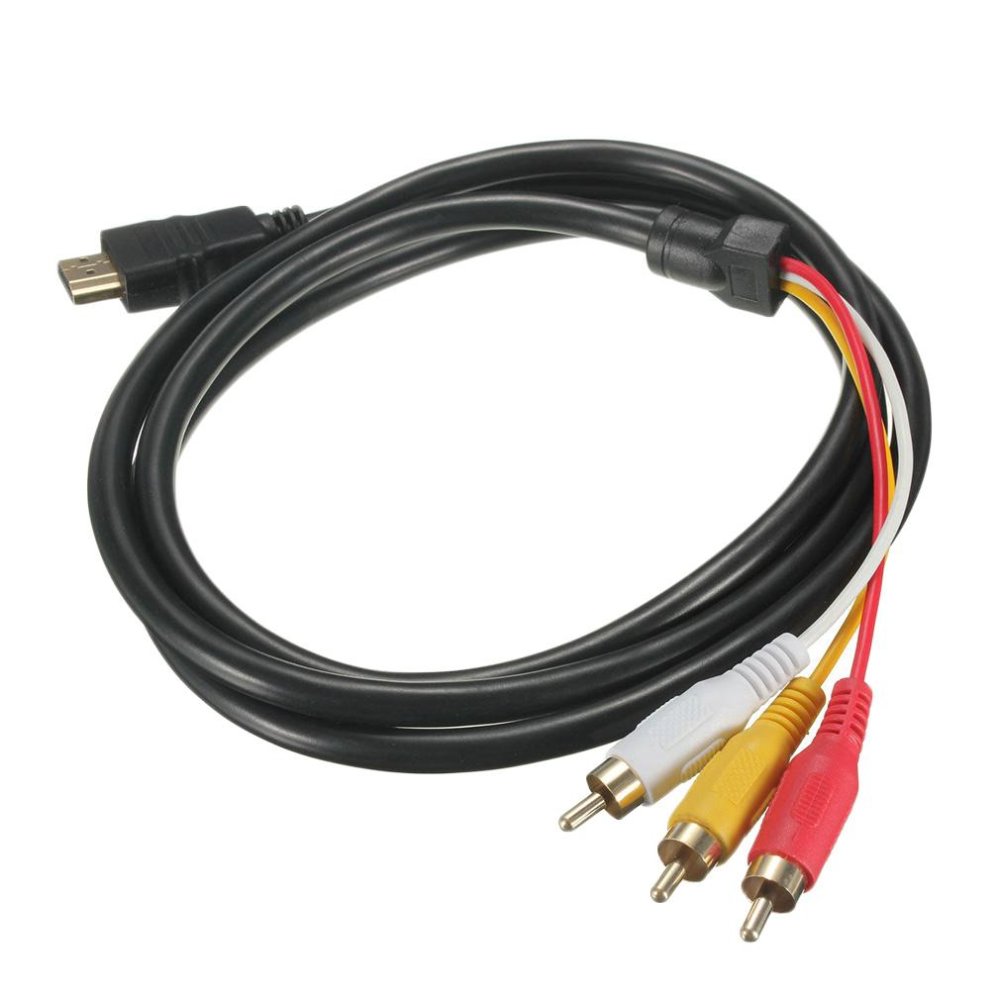 CHEER 5 Kaki 1.5 M 1080 P HDTV HDMI Male untuk 3 RCA Audio Video AV Kabel Adaptor Kabel- INTL
