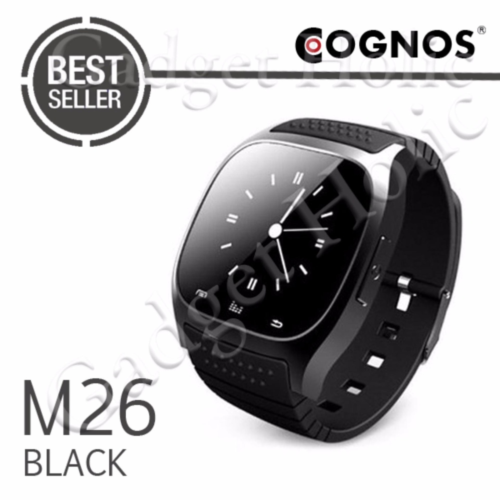 Cognos Smartwatch M26 Bluetooth With Led Alitmeter Music Player Pedometer For Apple Ios Android - Hitam