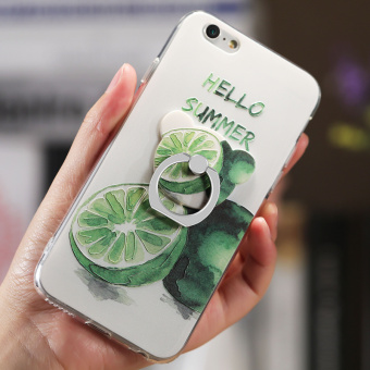 Gambar Conner 6 Plus IPhone6 Casing Transparan Sangat Tipis Soft Hijau Lemon Casing HP