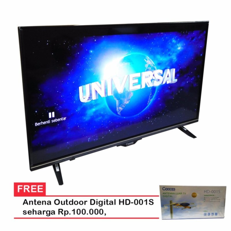 COOCAA LED TV 40 40E2100T Digital-Hitam Free Braket