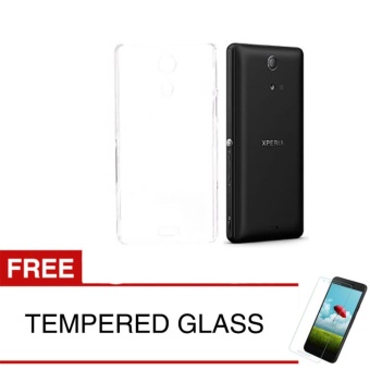 Crystal Case for Sony Xperia ZR / C5502 - (4.55 inch) - Clear Hardcase + Gratis Tempered Glass  