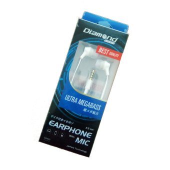 Gambar Diamond Handfree Earphone Ultra Megabass   White