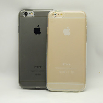 Gambar Ditambah iphone6 hitam dan putih apel ultra tipis silikon shell telepon