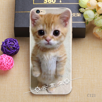 Gambar Ditambah iphone6 silikon kartun kucing all inclusive lengan pelindung ponsel cangkang pelindung