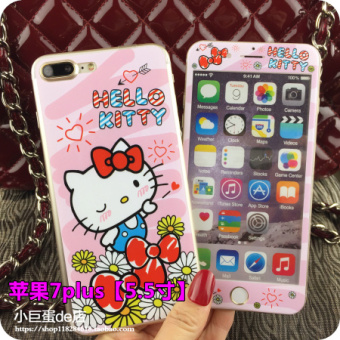 Gambar Ditambah iphone7 3d lega pelindung layar permukaan baja