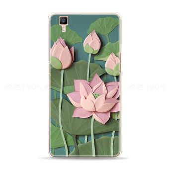 Gambar Ditambah oppor7 a53 klasik lembut kompleks lotus telepon shell