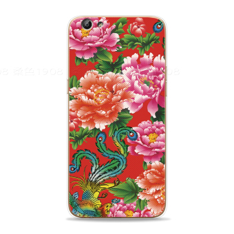 Gambar Ditambah OPPOR9 A59 Busana Kain Peony Perempuan Handphone Shell