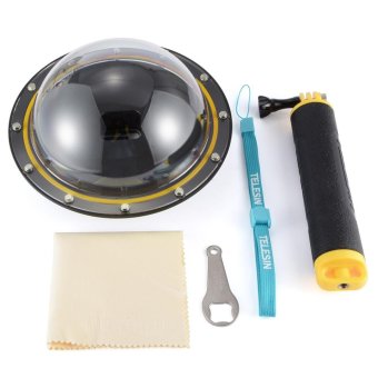Dome Port Waterproof Camera Case w Floating Handle Grip for
