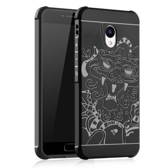 Gambar Dragons Silicone Soft Rubber Slim Back Case for Meizu MeilanM5(Black) intl