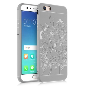 Gambar Dragons Silicone Soft Rubber Slim Back Case for OPPO F3(Grey)   intl