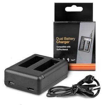 Gambar Dual Battery Charger for GoPro Hero4 AHDBT 401 Batteries (GoProAHBBP 401 Replacement) (Intl)   intl