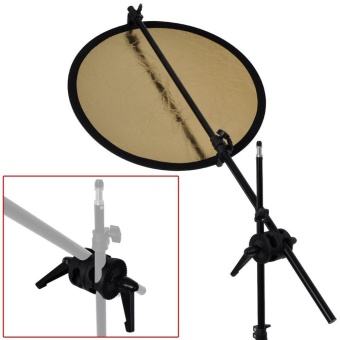 Gambar Dual Head Grip Swivel Head Holder Bracket for Studio flashReflector Boom   intl