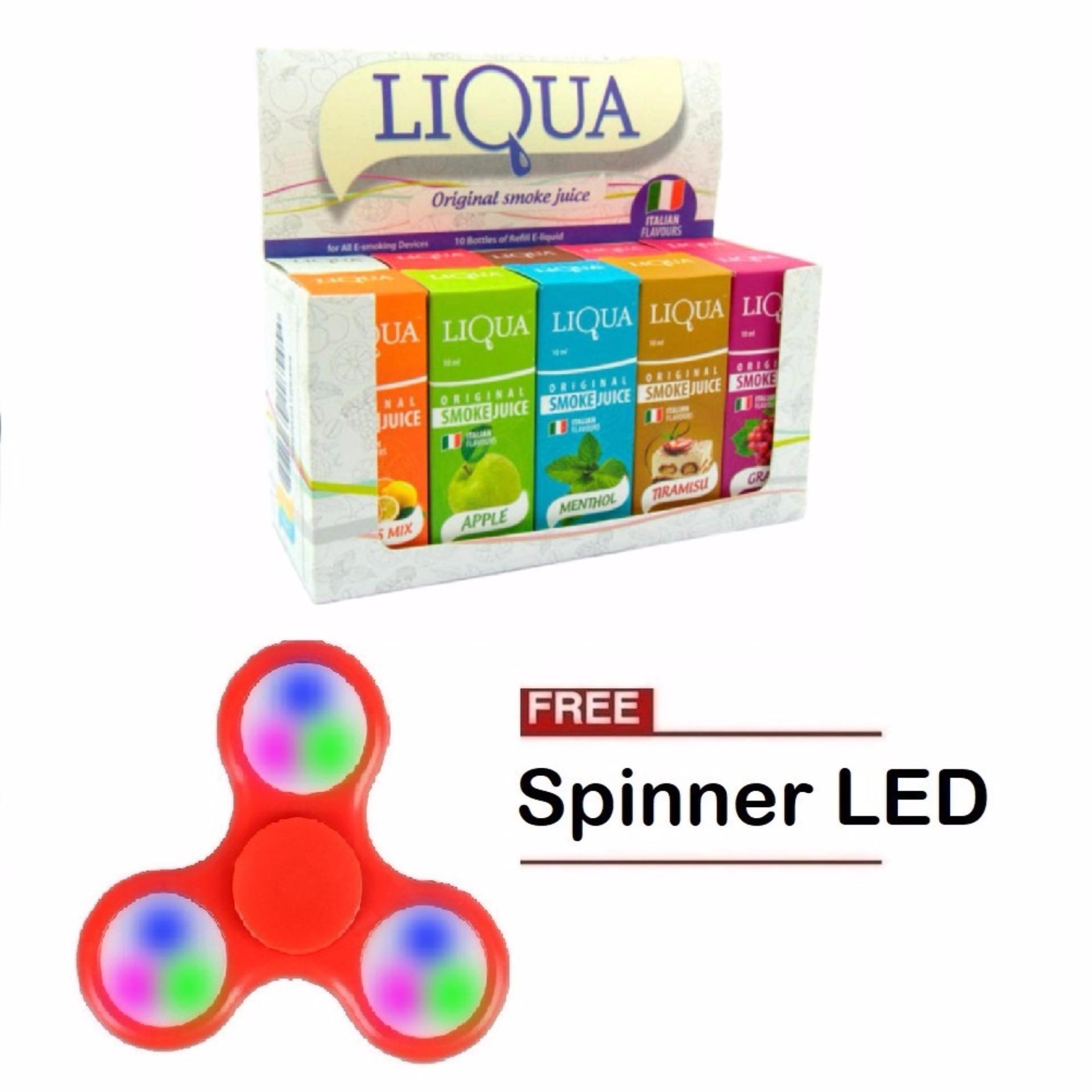... E-liquid Liqua Rokok Elektrik Refill kemasan 10 botol x 10 ml + Gratis Spinner ...