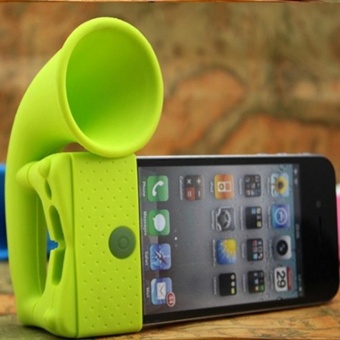 Gambar E044 Fashion Colorful Silicone Portable Amplifier Speaker Horn ForiPhone 5G 5S   intl