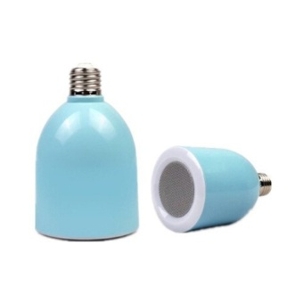 Gambar E27 Wireless Bluetooth Speaker LED Light Bulb Stereo foriPhoneiPadSamsung Galaxy(Blue)   intl