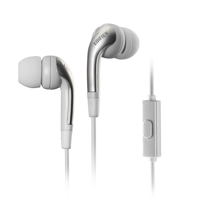 Edifier H220p In-ear earphone Hi Fi headphone Stereo Audio headphone With Mikrofon (putih)-Intl