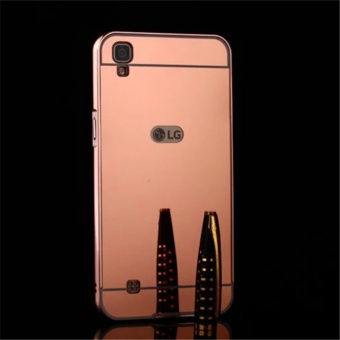 Gambar Elaike For LG X Power 2 in 1 Luxury Aluminum Metal Mirror PC PhoneCover Case (Rose Gold)   intl