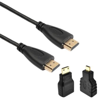 Gambar ELEC 1M HDMI 3 In 1 Male To Male Gold plating Adapter   intl