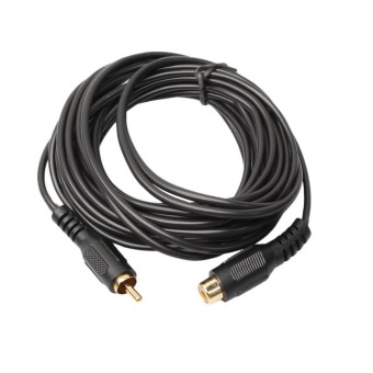 Gambar ELEC Professional RCA Male To RCA Female M F Audio CompositeExtension Cable intl