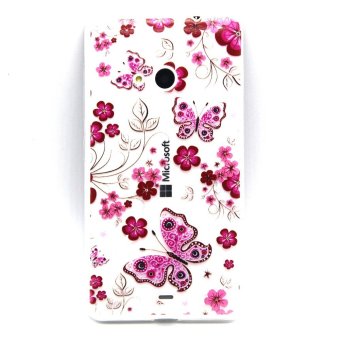 Embossment Tipis TPU Kulit Case Untuk Microsoft Lumia 535 / 535 Dual Sim (Merah Muda) Mei 2018 - 3 Embossment tipis TPU kulit case untuk Microsoft Lumia 535 / 535 Dual Sim (Merah Muda) - 3