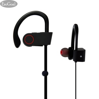 Gambar EsoGoal Headphone Bluetooth EsoGoal Olahraga Nirkabel Kuncup telinga Gym Headset Menjalankan Earphone Latihan Sweatproof Earbuds (Hitam)