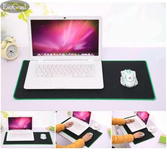 Gambar EsoGoal Large Gaming Mouse and Game Keyboard Pad, Extended Non Slip Big Waterproof Rubber Base Mat(30cmx60cm, Green)   intl