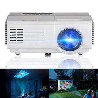 Gambar EUG LED Mini Projector, Portable Pico Small Handy Pocket Size, Support 1080P 720P HDMI USB TV Connectivity, Home Theater Cinema Entertainment Movie Video Games Digital Beamer Widescreen Proyector